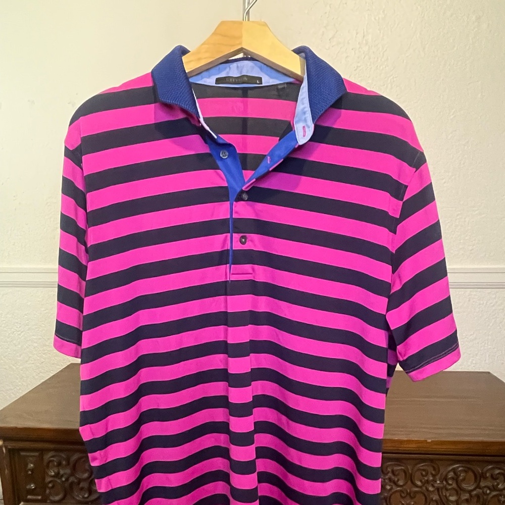 Mens Greyson Striped Polo